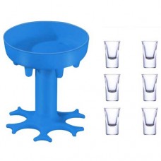 DISPENSER PER 6 CICCHETTI LIQUORE BICCHIERI SHOT INCLUSI PER FESTE EVENTI VARI 